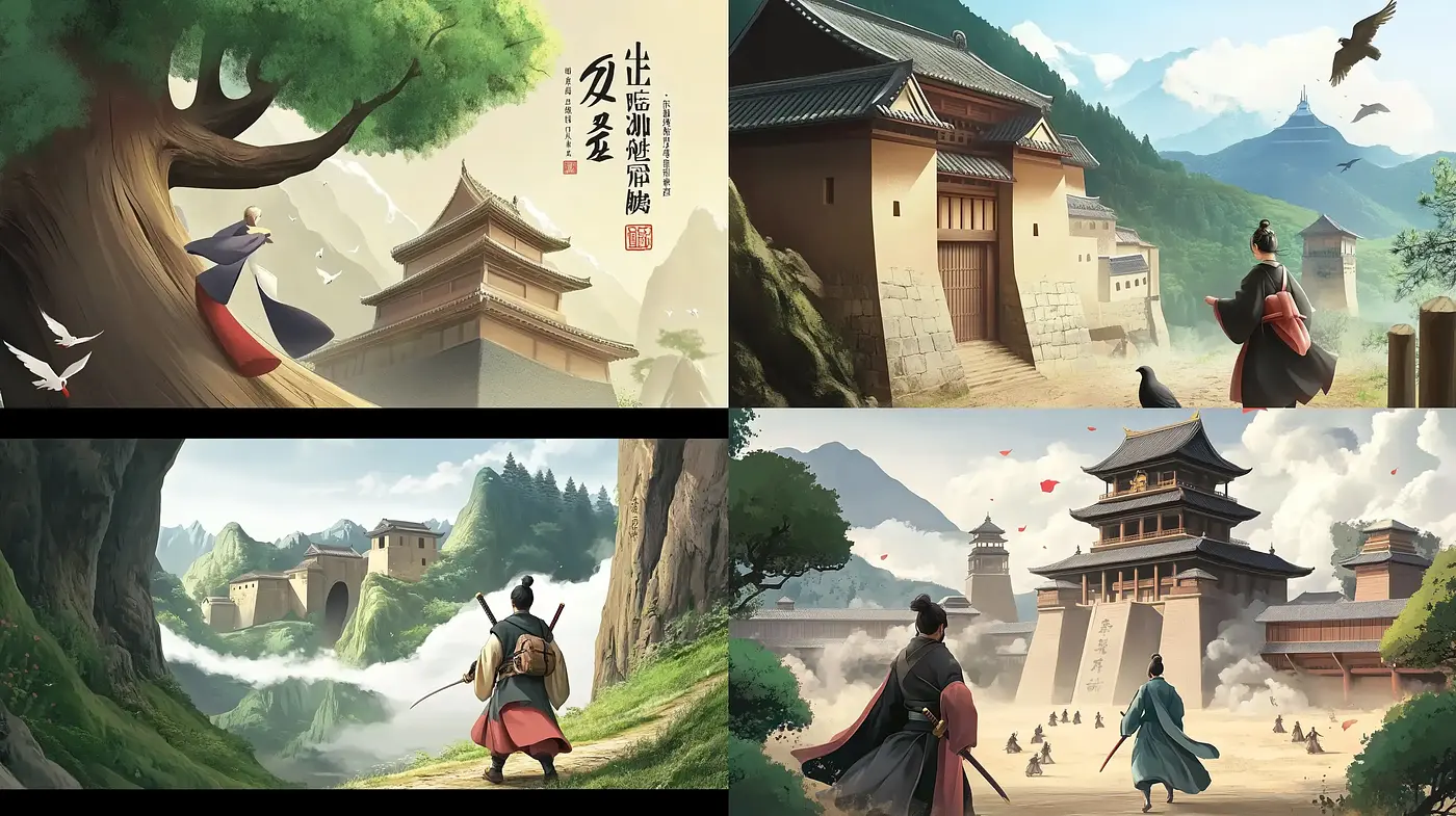 Serene Eastern Tales: A Fusion of Traditional Asian Artistry and Digital Modernity - Midjourney sref style