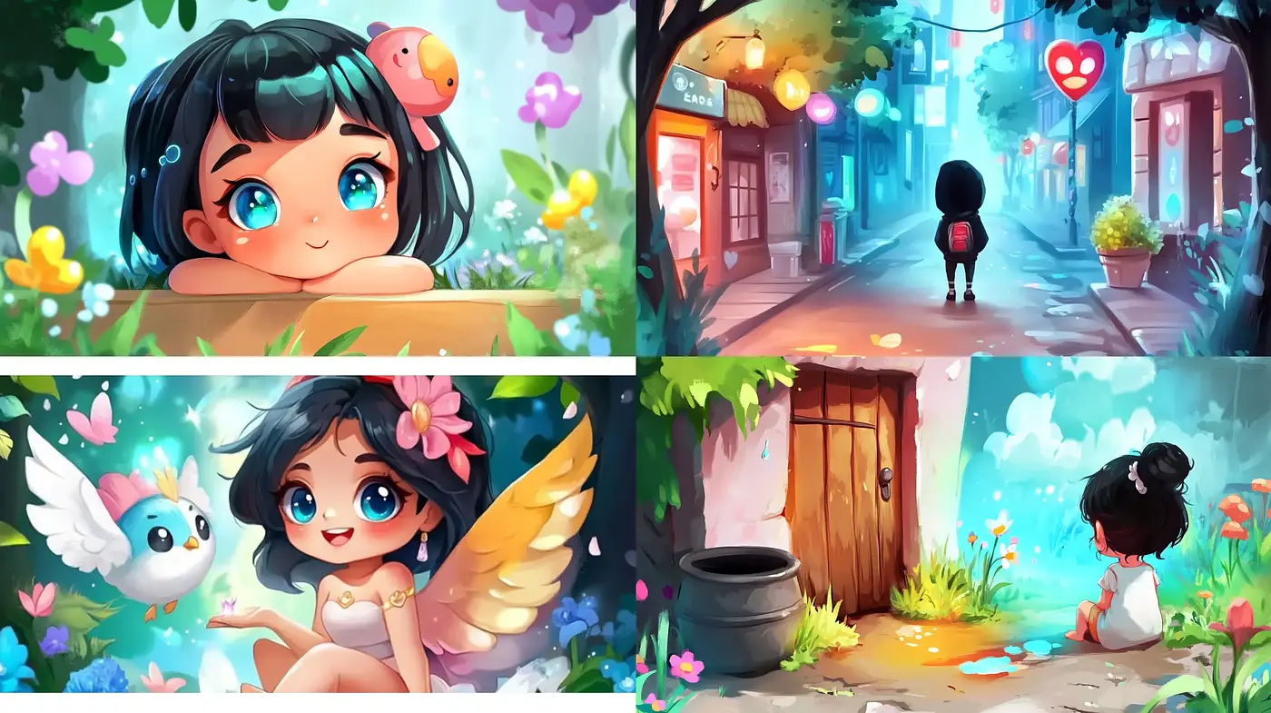 Vibrant Storybook Harmony: A Fusion of Anime and Painterly Impressions - Midjourney sref style