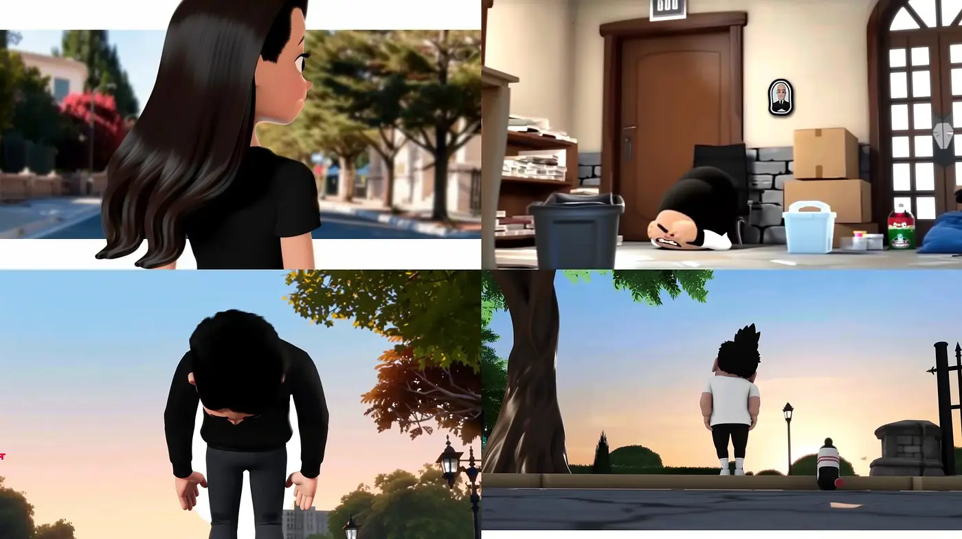 Consistent Sunrise Hues within Stylized 3D Animation Frames - Midjourney sref style
