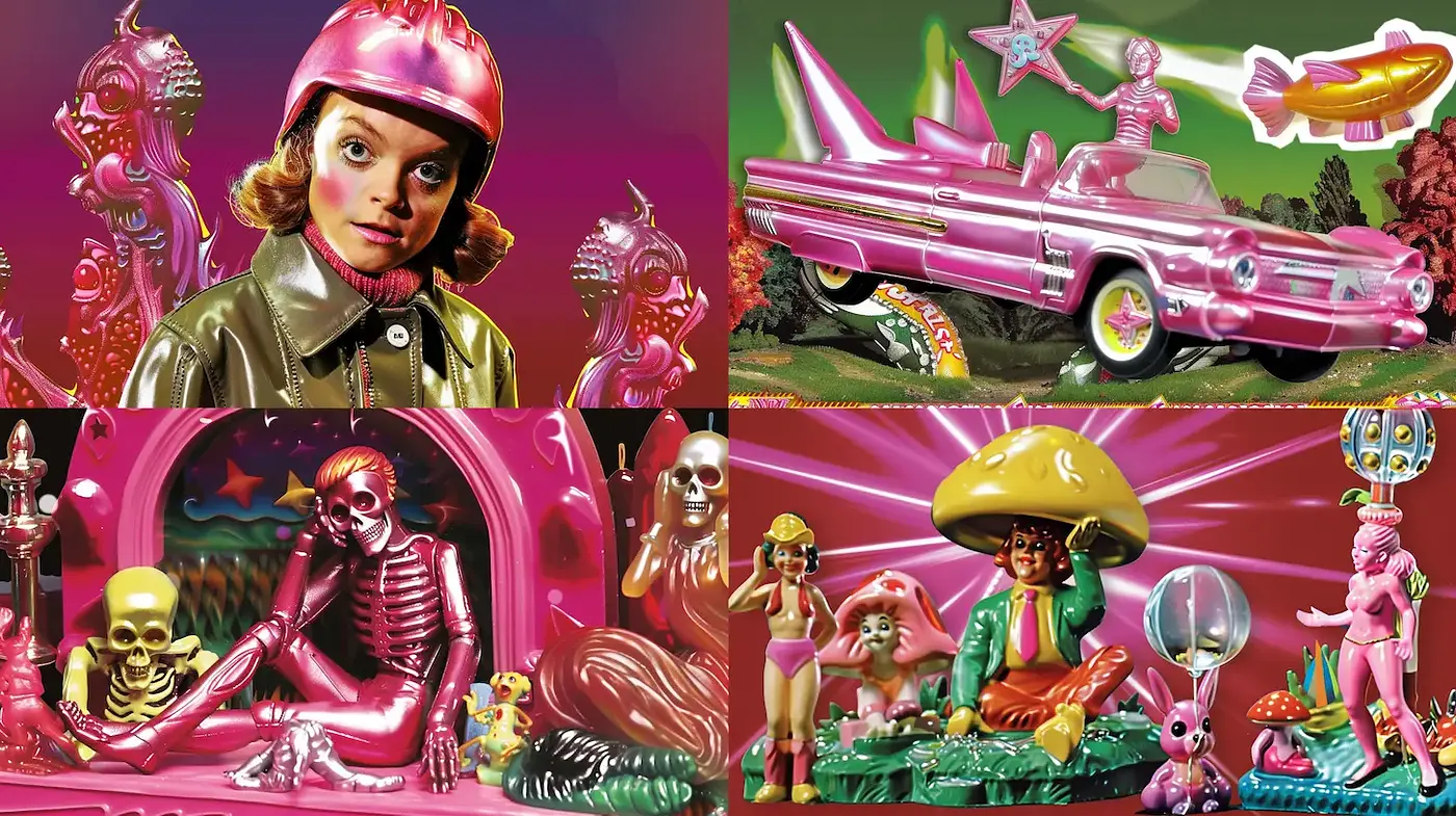 Eclectic and Whimsical Vividness with Retro Aesthetic - Midjourney sref style