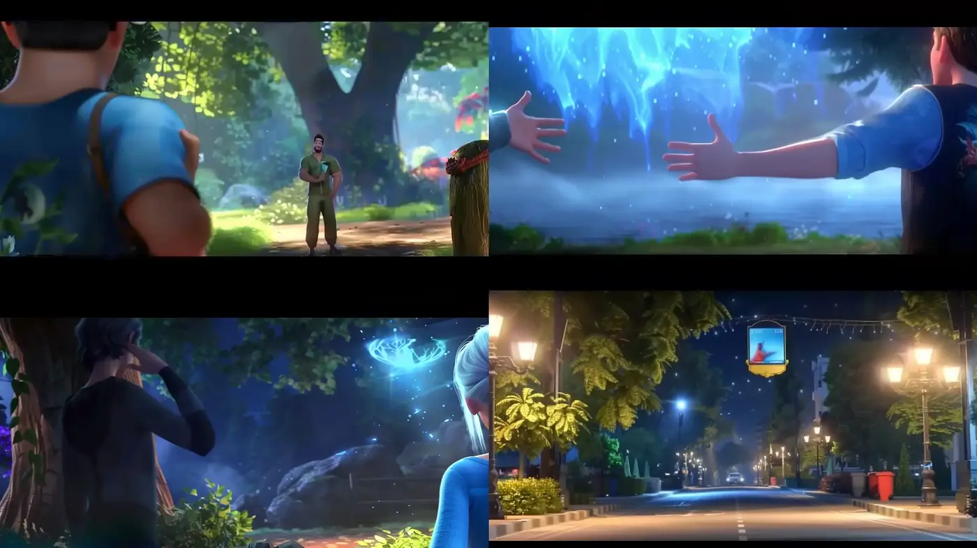 Consistent Luminescent Dreamworld in Digital Animation - Midjourney sref style