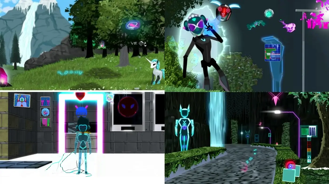 Futuristic Neon Wilderness: An Interplay of Nature and Technology - Midjourney sref style