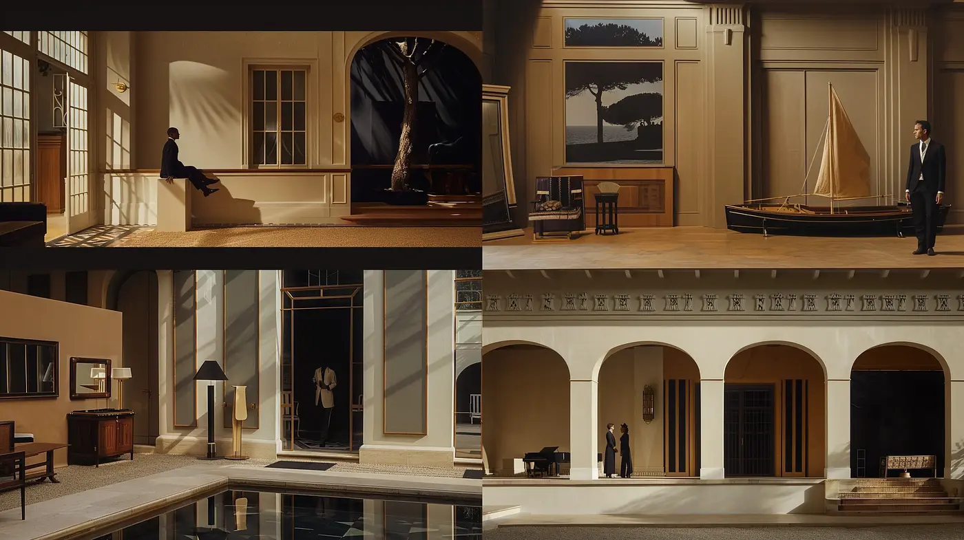 Subdued Elegance in Sepia: A Homage to Classic Architectural Grandeur - Midjourney sref style