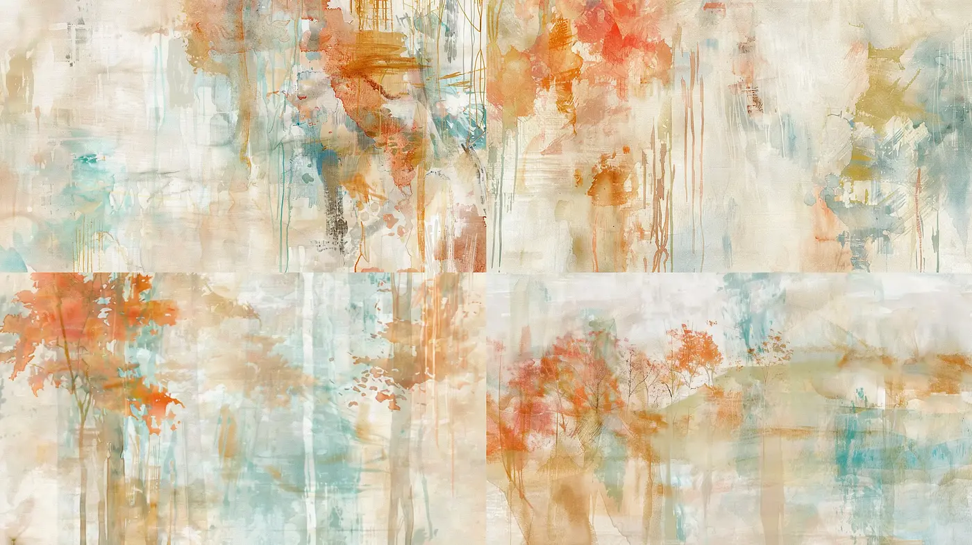 Ethereal Brushstrokes in Autumn Hues - Midjourney sref style