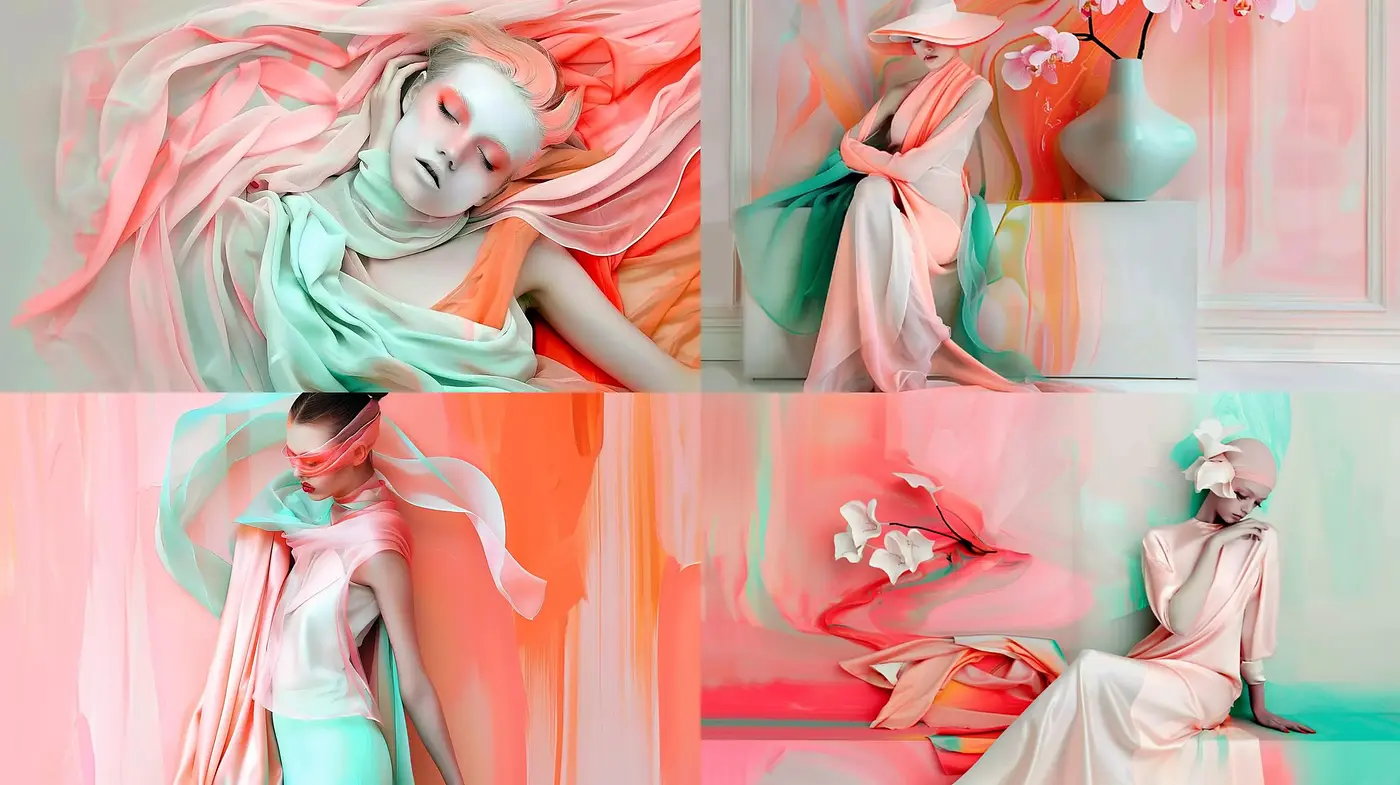Ethereal Pastel Dreamscape: A Fusion of Surrealism and Digital Impressionism - Midjourney sref style