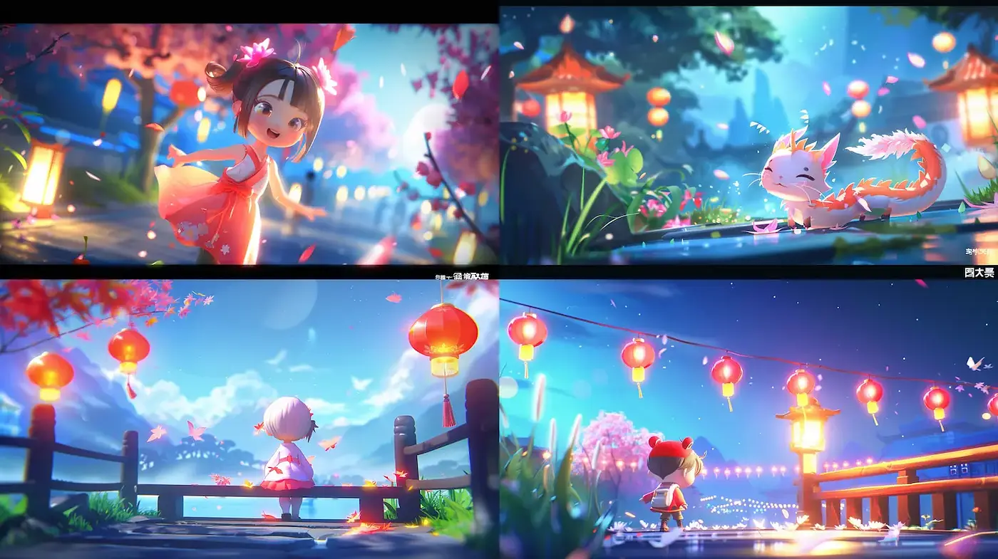 Dreamlike, Whimsical Scenes with Vibrant Fantasy Elements - Midjourney sref style