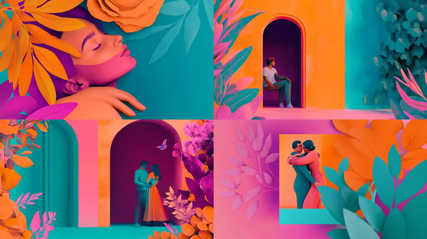 Vibrant Surrealism with a Digital Ethereal Touch - Midjourney sref style
