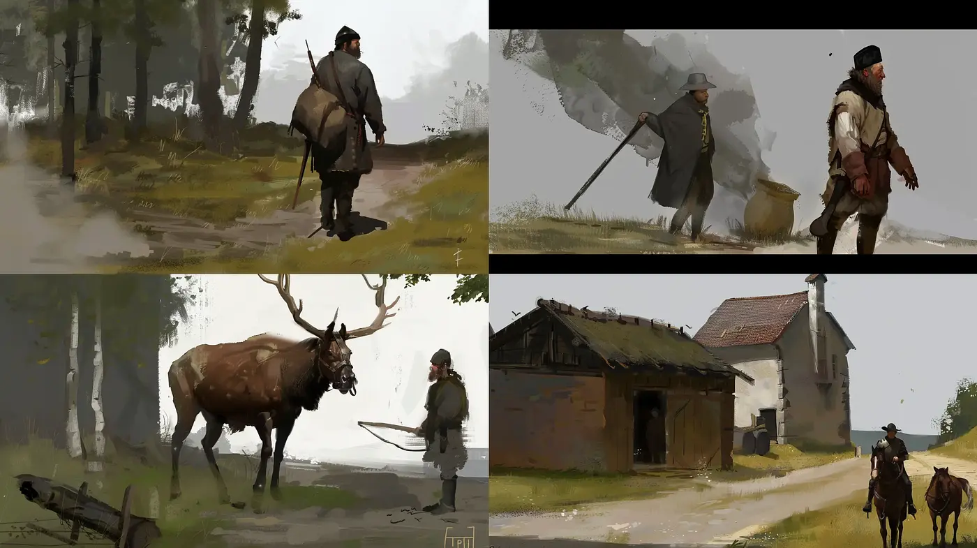 Muted Harmonies of a Rustic Narrative - Midjourney sref style