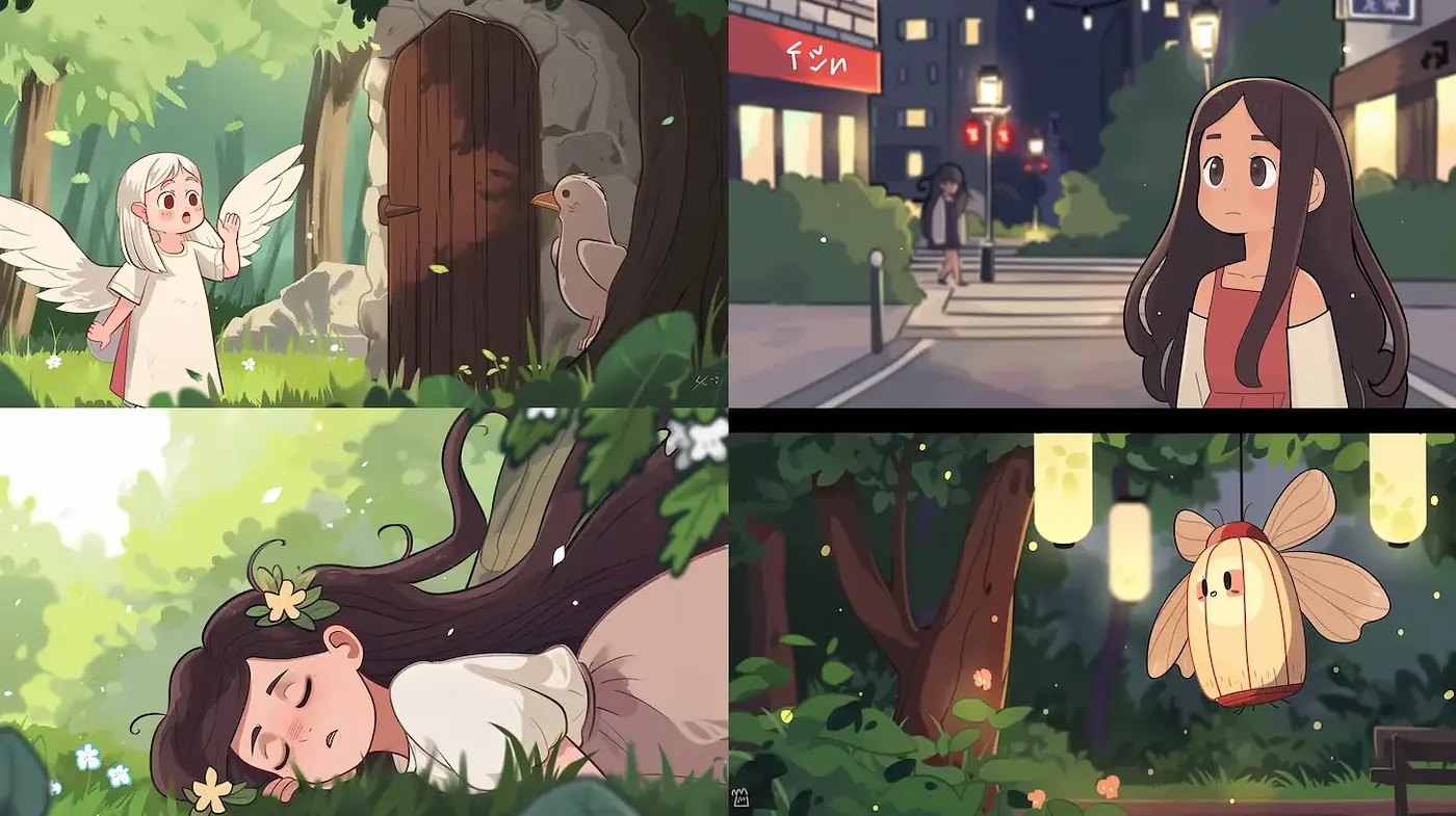 Charming and Whimsical Illustrations with a Dreamlike Quality - Midjourney sref style