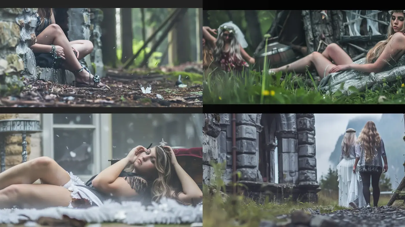 Ethereal Decay: A Fusion of Natural Elegance and Ruins - Midjourney sref style