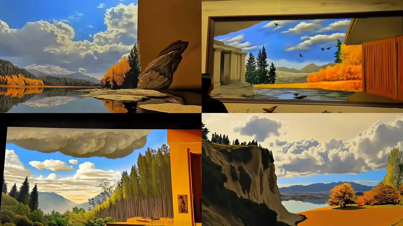 Autumnal Serenity in Stylized Digital Landscapes - Midjourney sref style