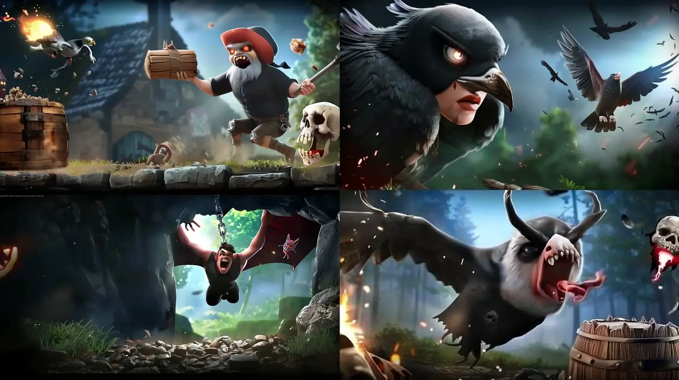 Vibrant Fantastical Animation Style with Dynamic Textures and Atmospheric Mood - Midjourney sref style