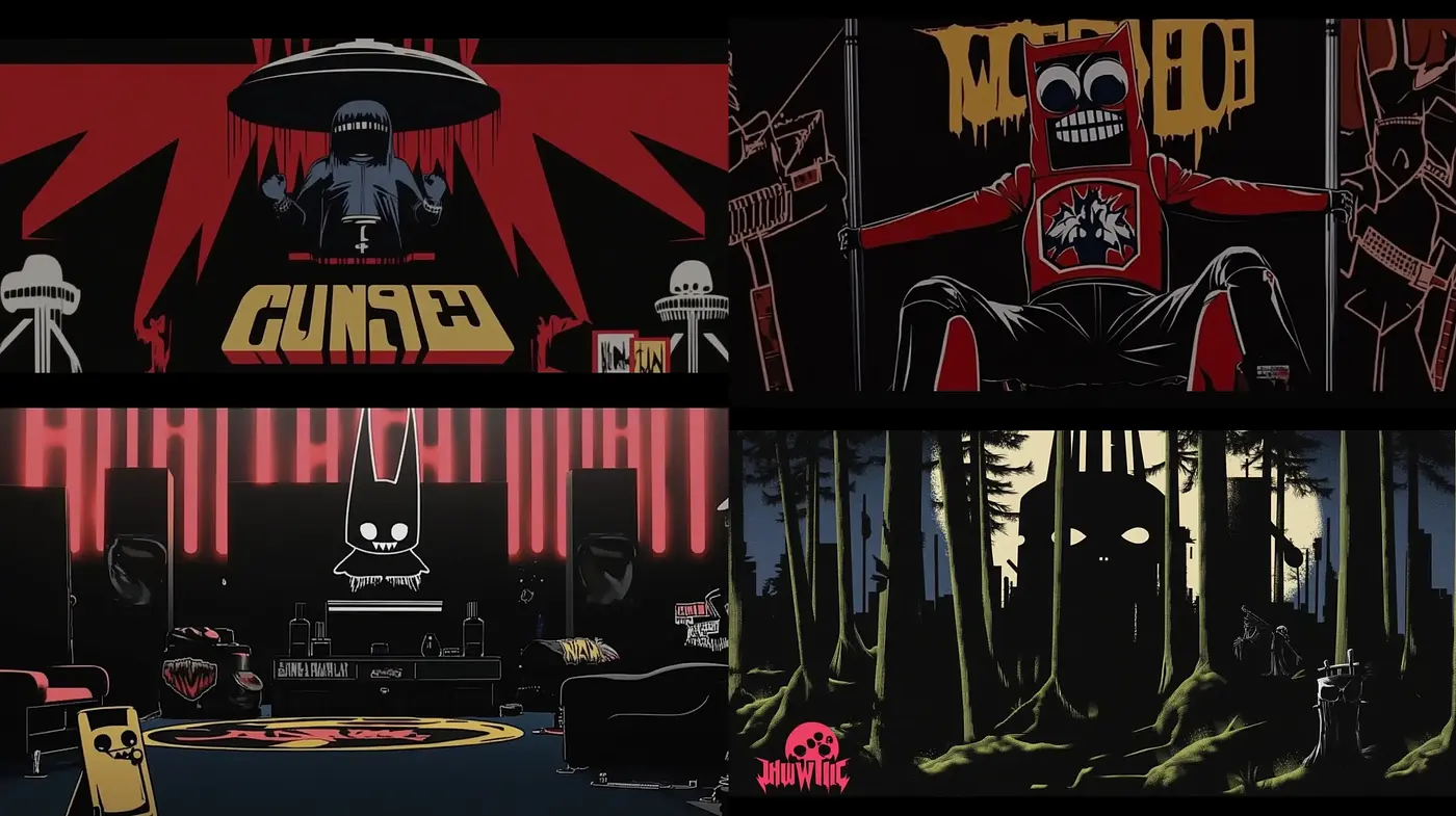 Stylized Graphic Novel Vibe with a Dark Palette - Midjourney sref style