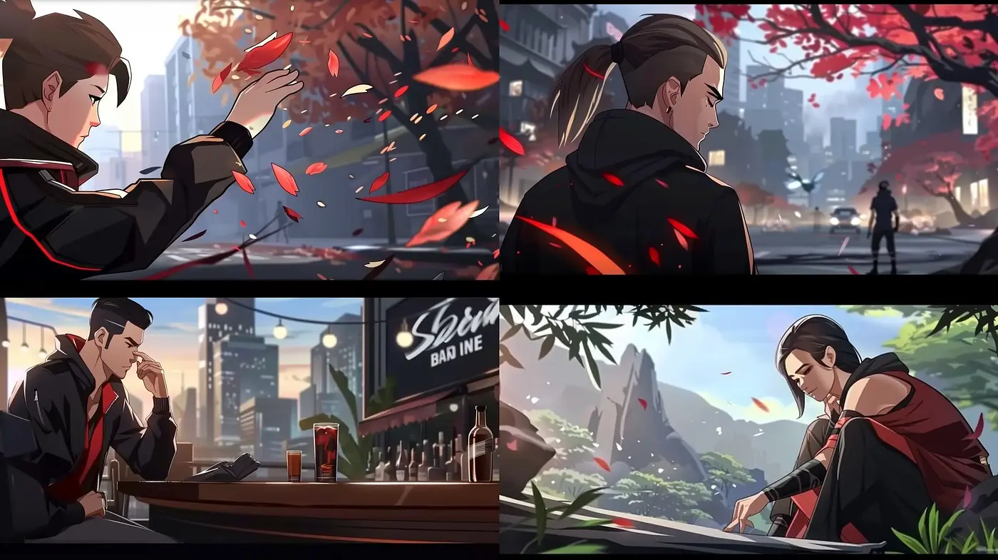 Modern Cinematic Anime Aesthetic with Vibrant Urban Undertones - Midjourney sref style