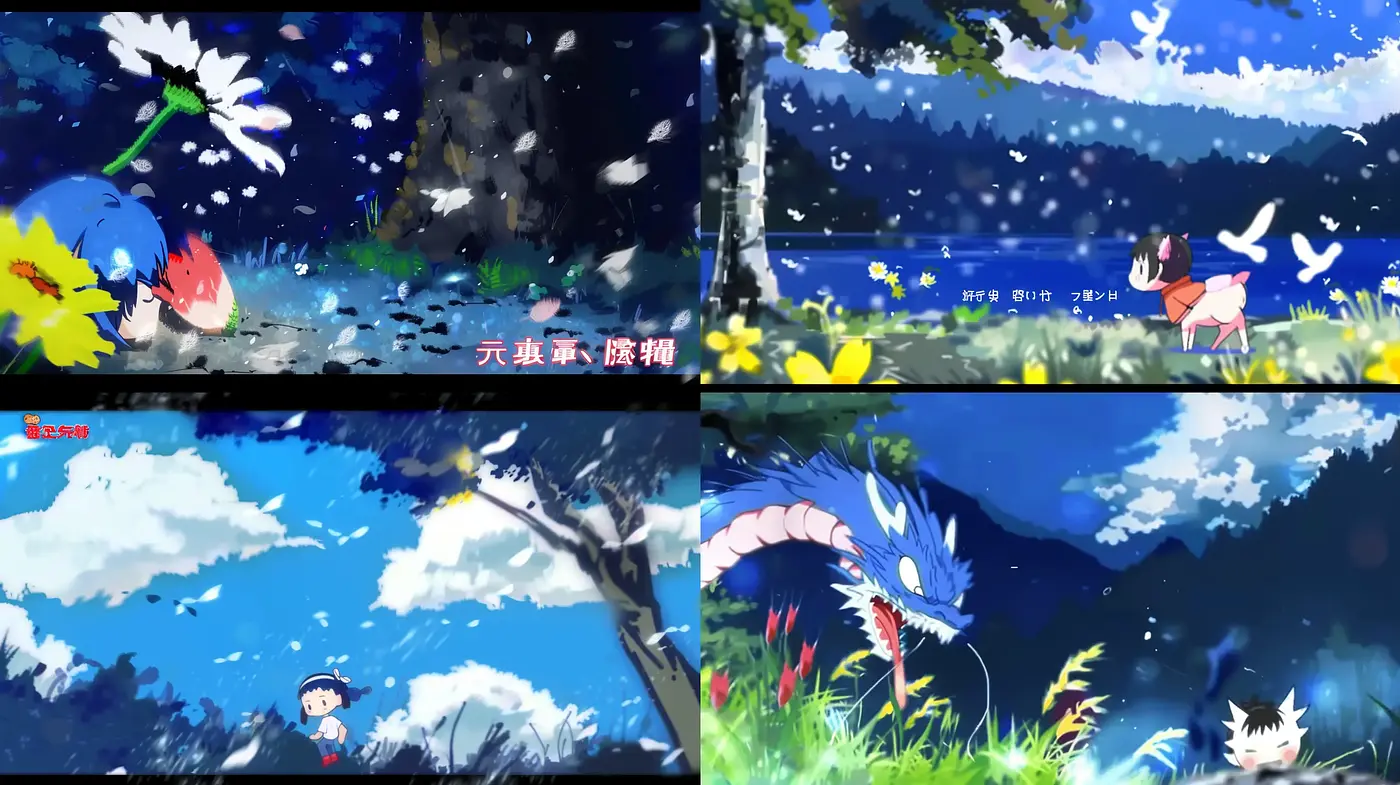 Lively Anime-Inspired Dreamscapes with Vivid Brushwork - Midjourney sref style