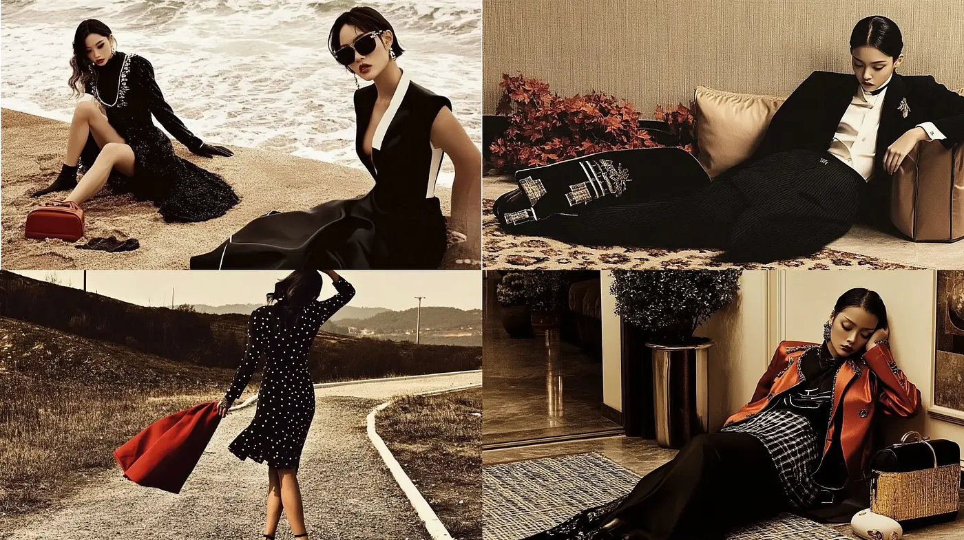Sepia-Toned Elegance: A Homage to Vintage Fashion Photography - Midjourney sref style