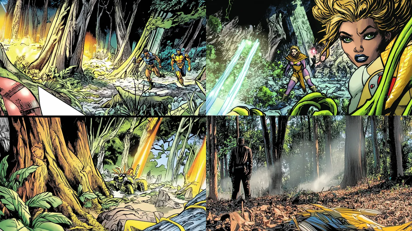 Vividly Detailed Comic Book Aesthetic with Rich Textures - Midjourney sref style