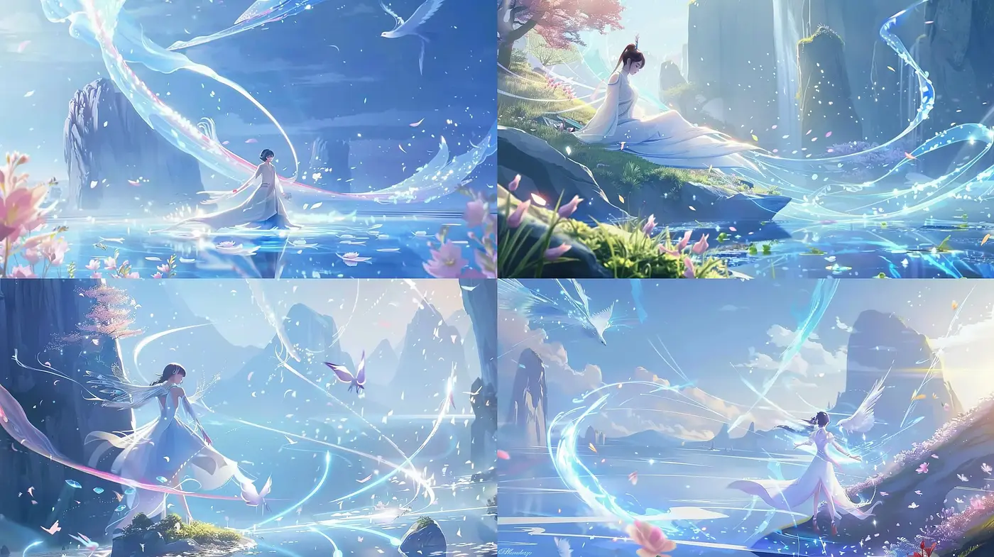 Ethereal Dreamscape Illumination: A Serene Blend of Light and Nature - Midjourney sref style