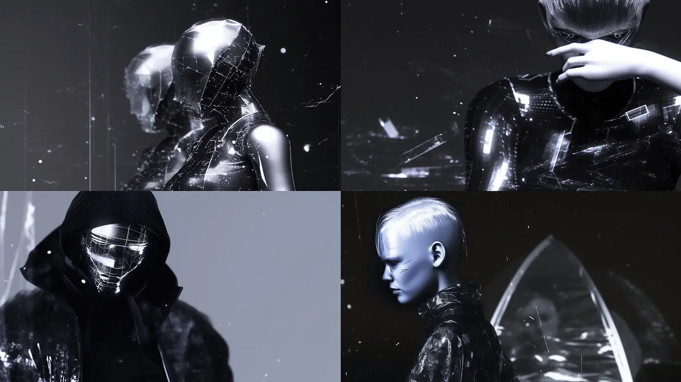 Monochromatic Synthesis: A Digital Tapestry of Noir Aesthetics - Midjourney sref style