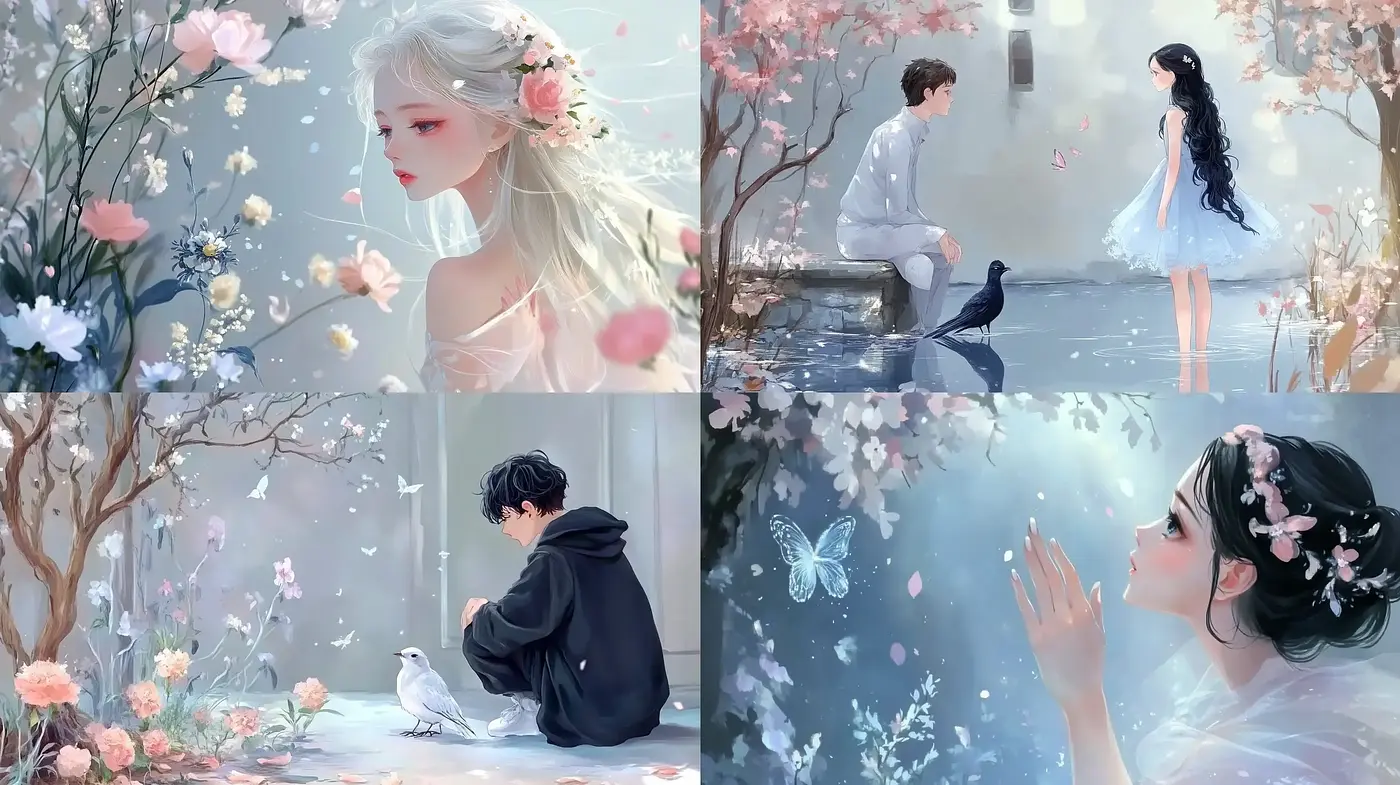 Ethereal Blossom Dreams - A Whimsical Approach to Surreal Romanticism - Midjourney sref style