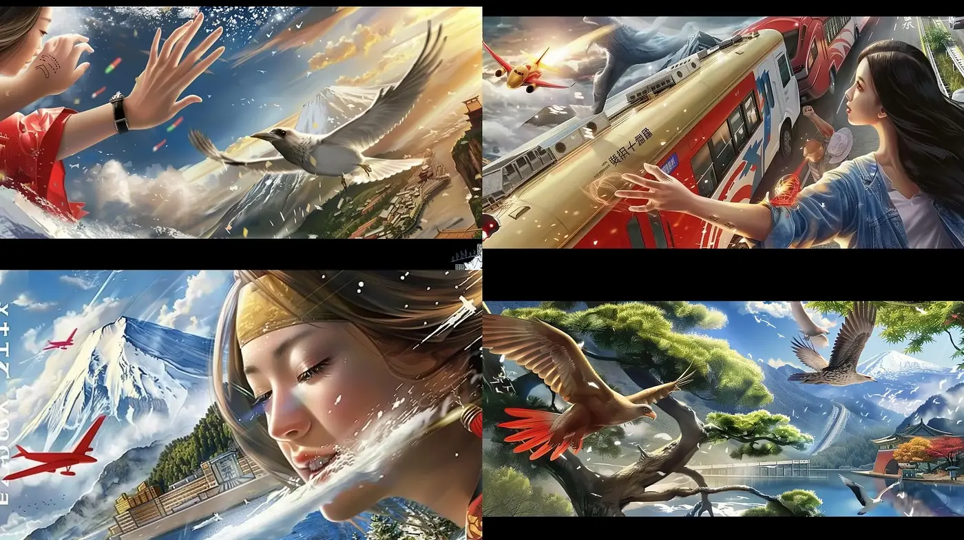 Dynamic Euphoria: A Fusion of Vivid Realism and Dreamlike Whimsy - Midjourney sref style