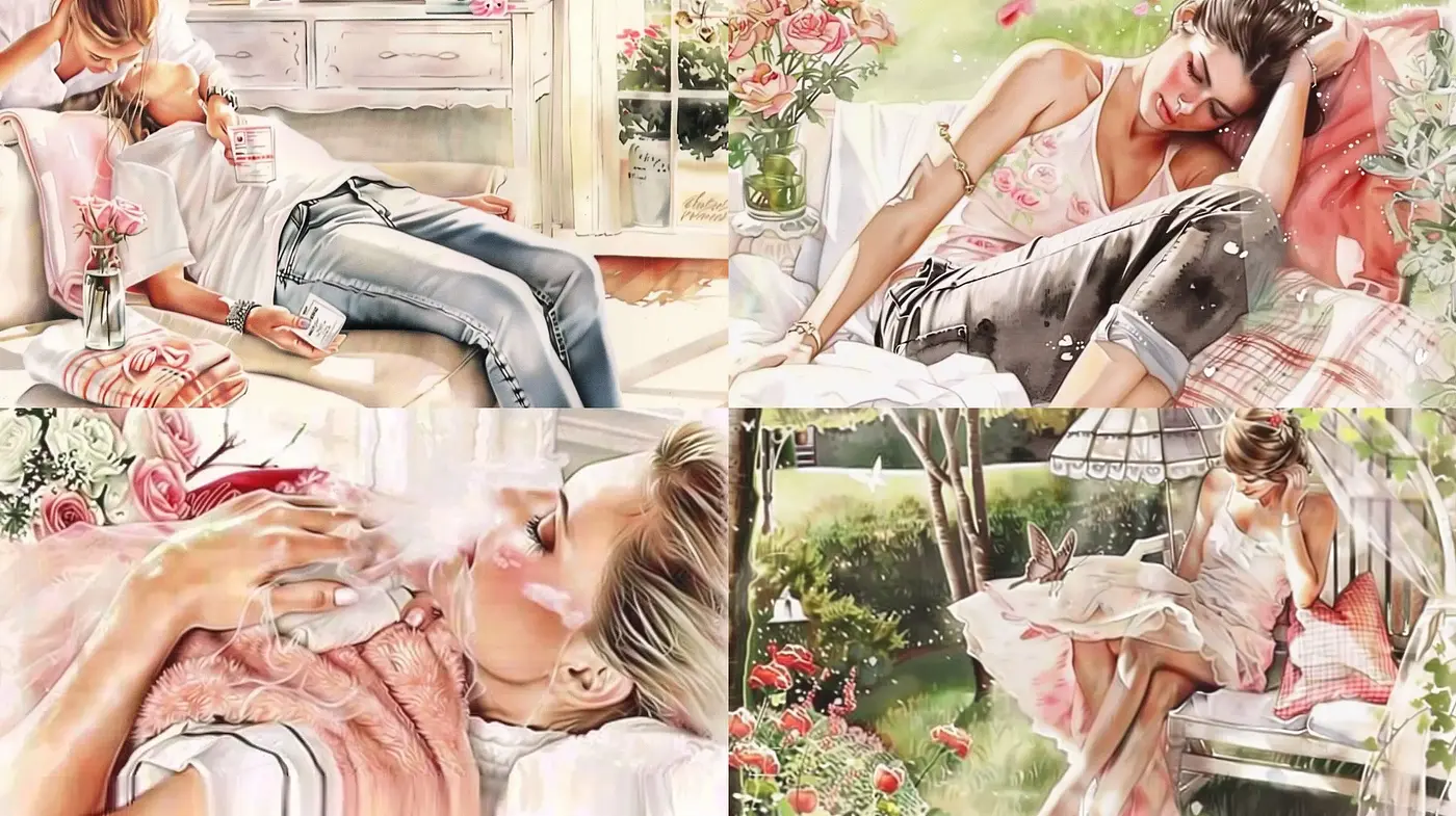 Soft Pastel Dreamscapes with a Romantic Nostalgia - Midjourney sref style
