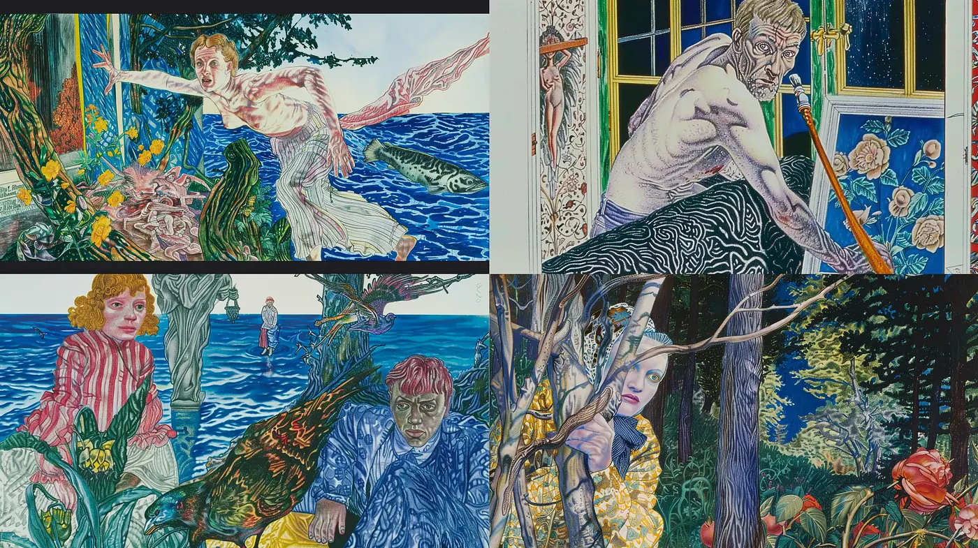 Evocative Textural Narratives in a Modern Expressionistic Palette - Midjourney sref style