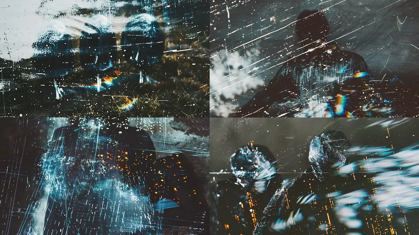 Cybernetic Dreamscape: A Fusion of Digital Static and Dynamic Ephemera - Midjourney sref style