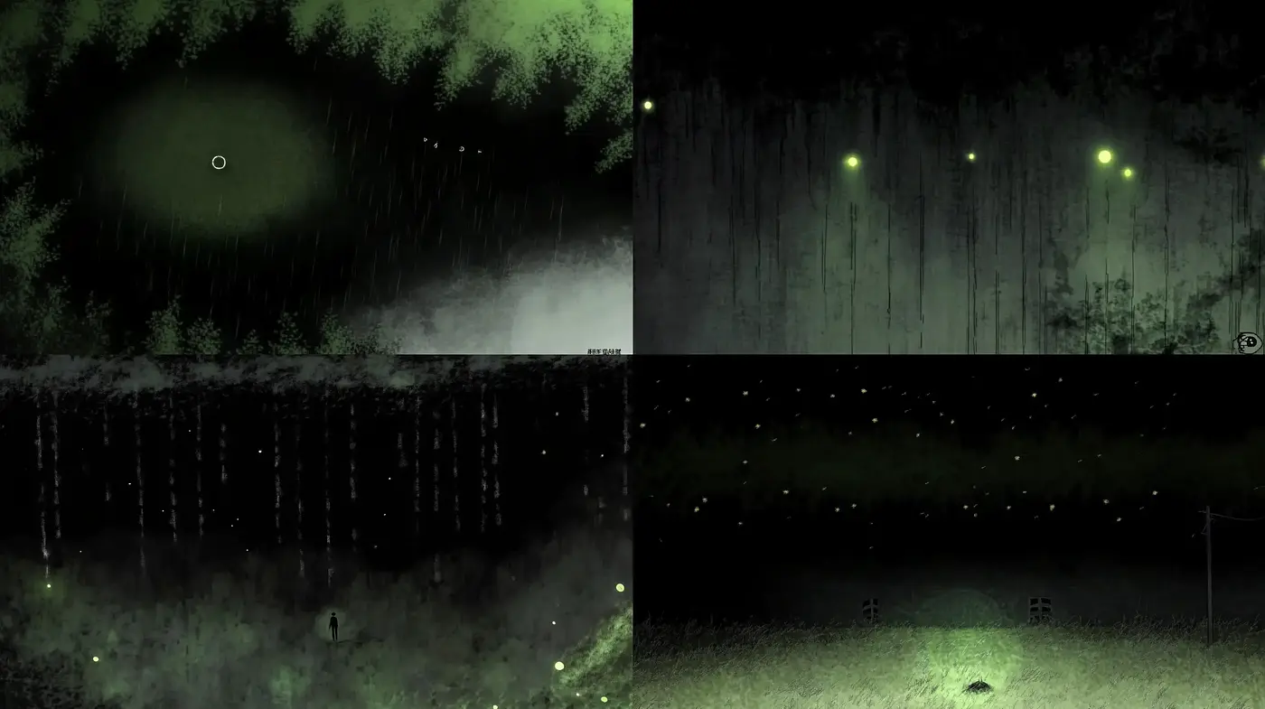 Ethereal Nocturnal Whispers: A Dark and Textured Dreamscape - Midjourney sref style