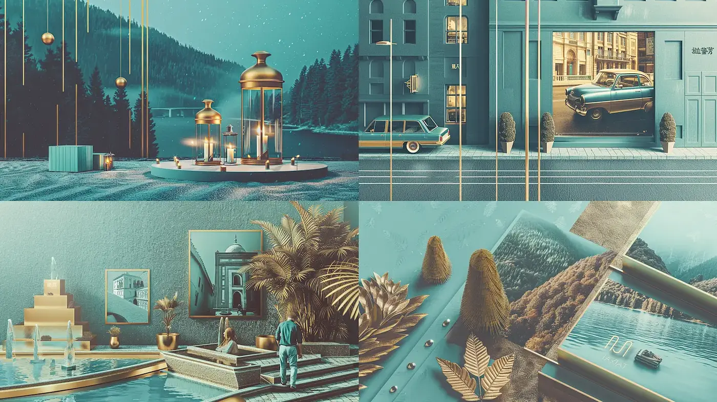 Melancholic Luxe: A Harmonious Blend of Serenity and Sophistication - Midjourney sref style