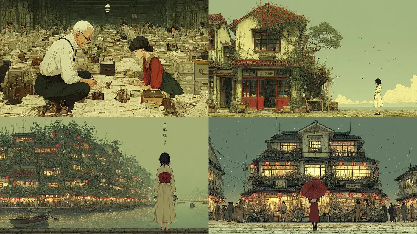 Whimsical Nostalgic Aesthetic with Subtle Japanese Influence - Midjourney sref style