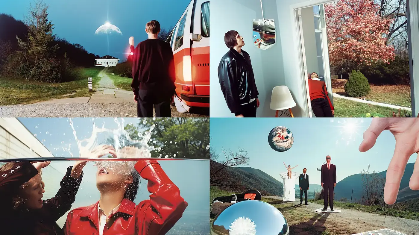 Surreal Visuals with a Retro Aesthetic and Playful Element - Midjourney sref style