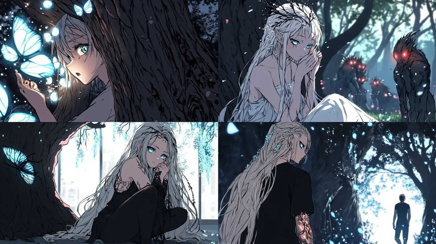 Ethereal Enchantments in a Manga-Inspired Dreamscape - Midjourney sref style