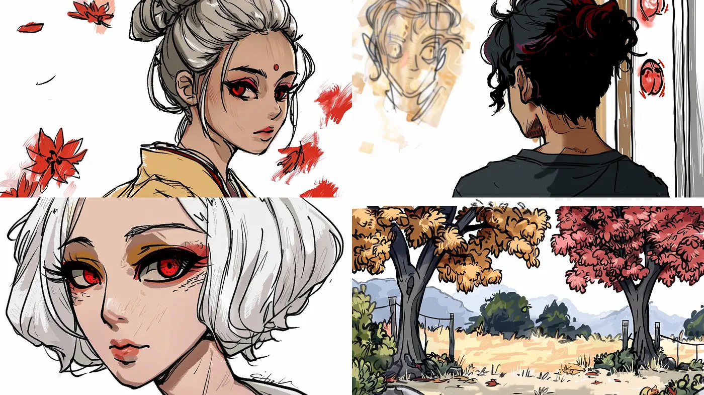 Autumnal Elegance in Stylized Brushstrokes: A Cohesive Blend of Warmth and Vivid Textures - Midjourney sref style