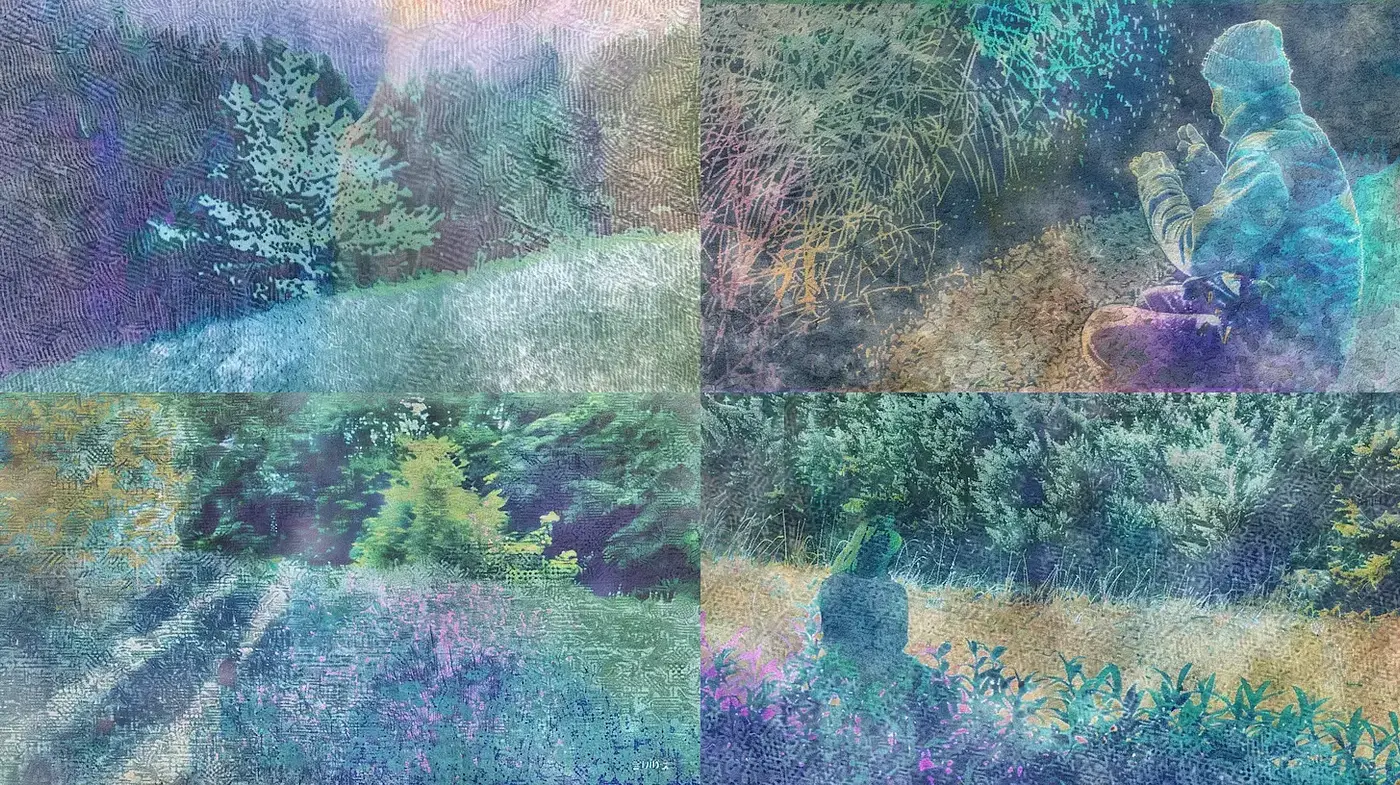 Ethereal Natural Landscapes with a Watercolor Influence - Midjourney sref style