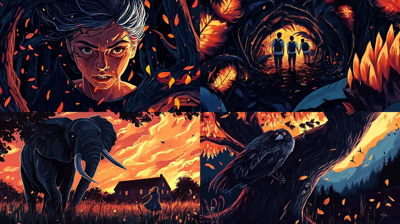 Twilight Blaze: Vivid and Expressive Illustration Series - Midjourney sref style
