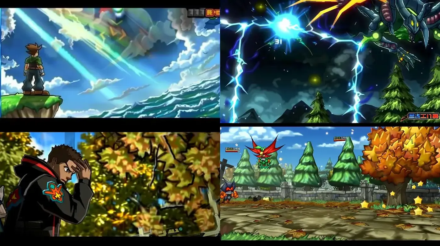 Dynamic and Vibrant Animation Style with Natural and Technological Elements - Midjourney sref style