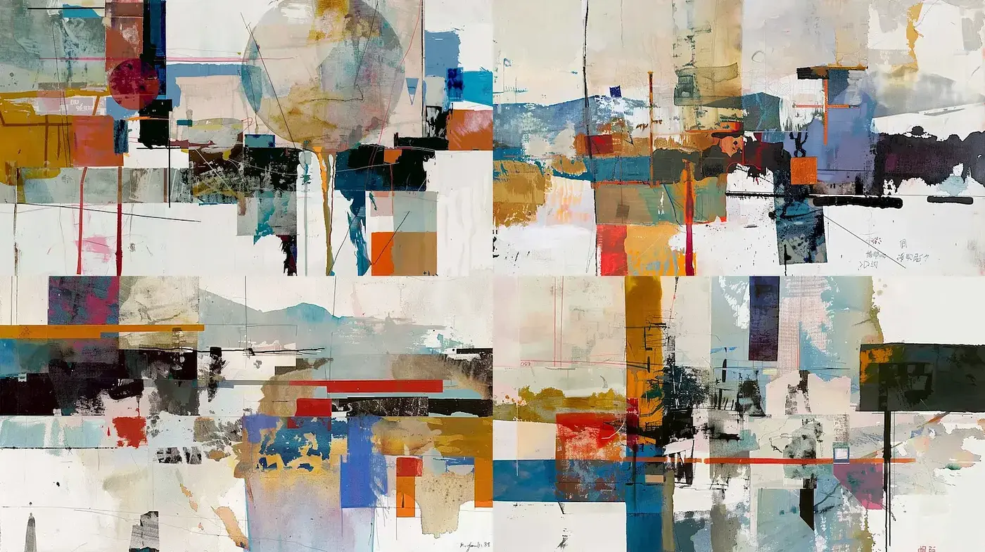 Abstract Expressionism with a Modern Twist and a Vintage Touch - Midjourney sref style