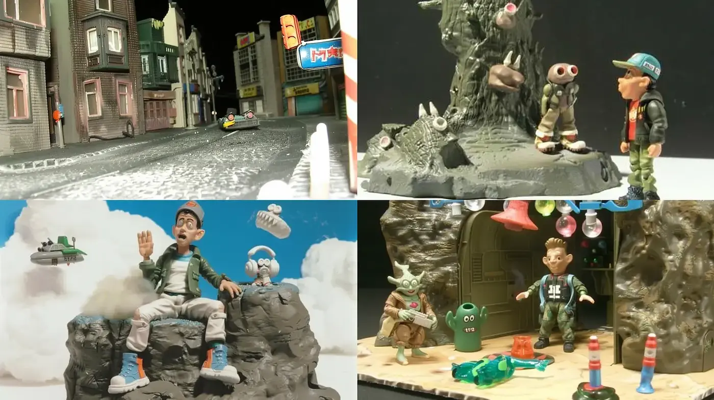 Playful and Surreal Mixed-Media Animation Invoking Unique Characters and Environments - Midjourney sref style