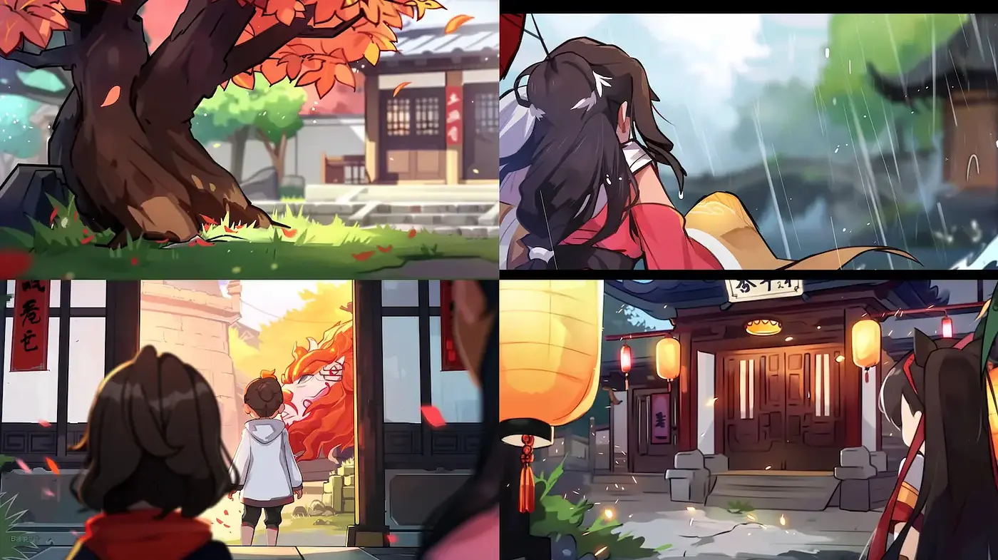 Vivid and Playful Cartoon Aesthetic with Nature and Urban Elements - Midjourney sref style