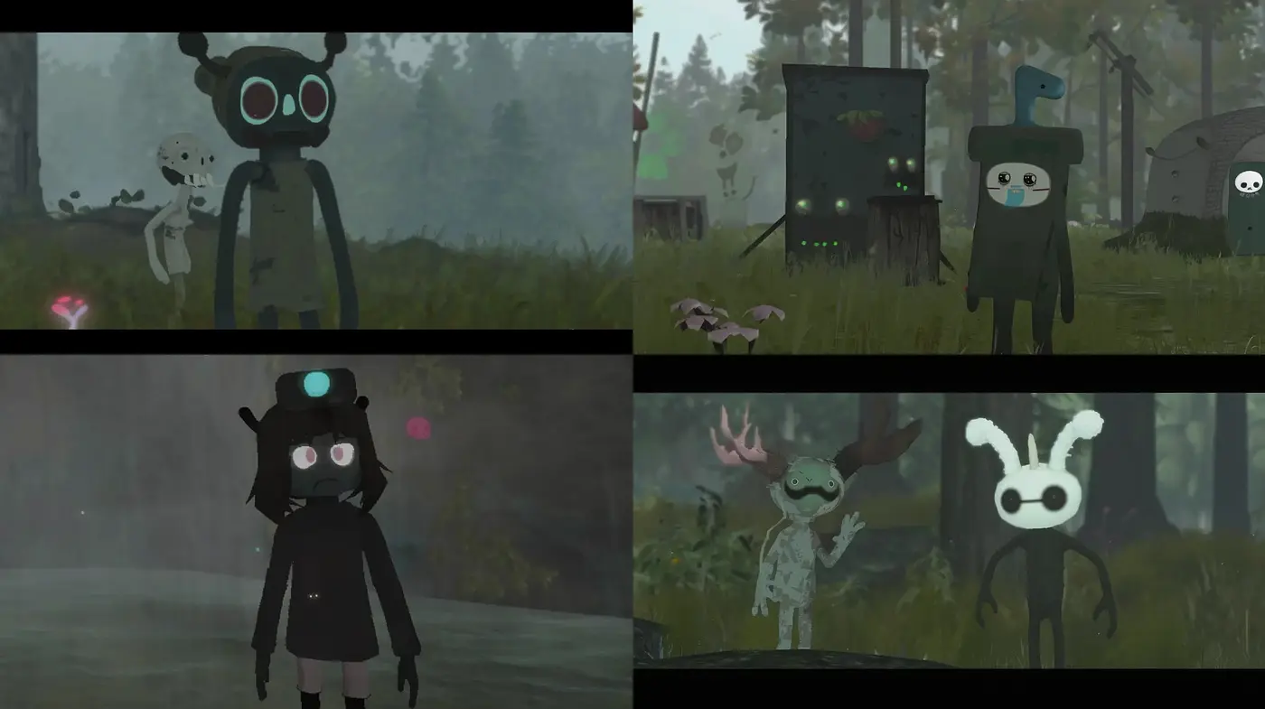Mystical Forest Dwellers in a Muted Watercolor World - Midjourney sref style