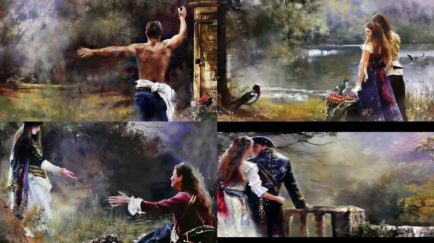 Ethereal Brushstrokes of Timeless Elegance - Midjourney sref style
