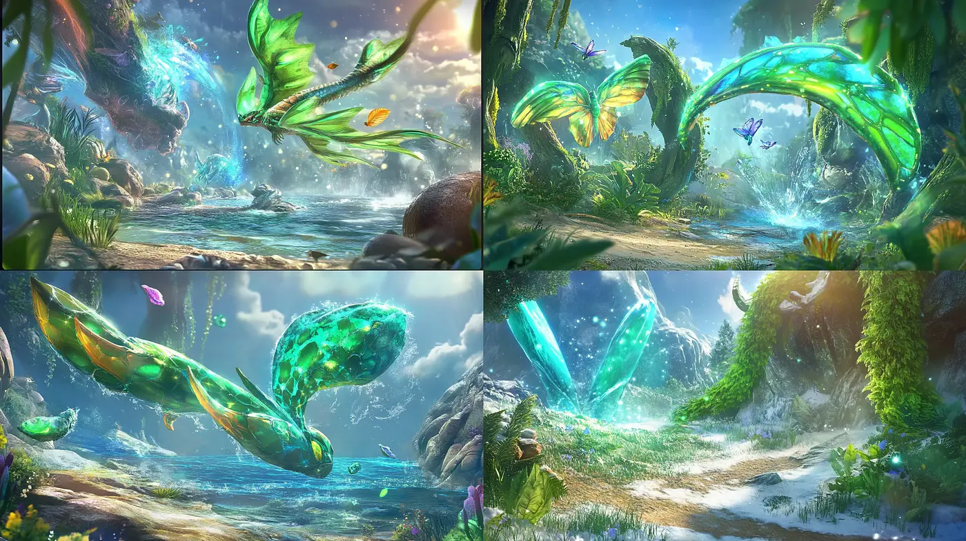 Luminous Fantasia: A Journey Through Enchanted Ethereal Nature - Midjourney sref style