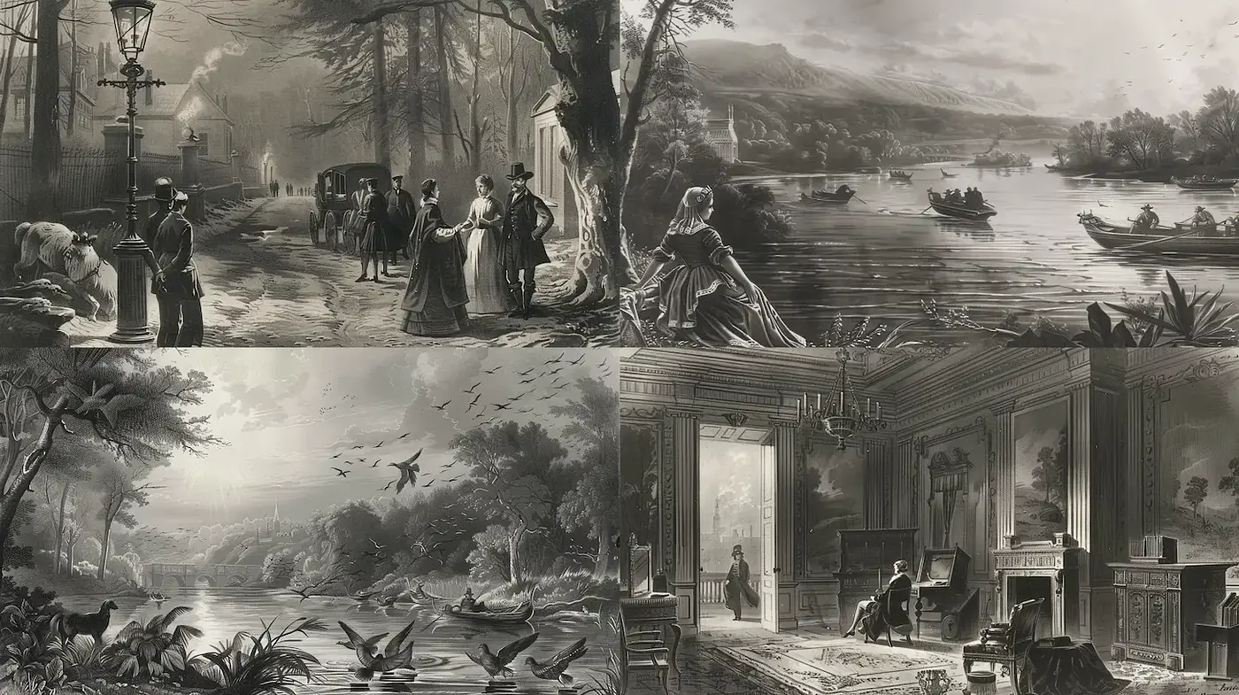 Timeless Elegance in Monochromatic Composition with a Touch of Nostalgia - Midjourney sref style