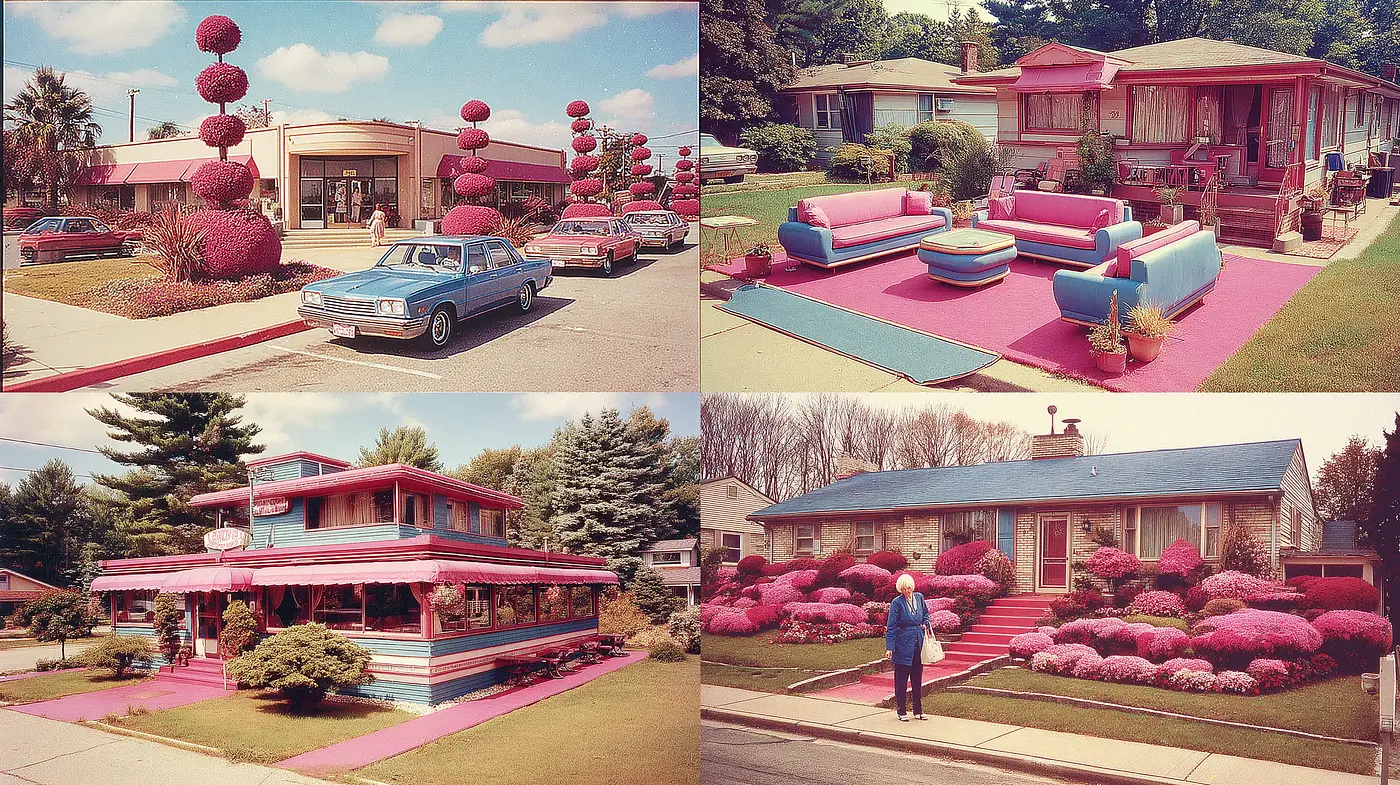 Vibrant Retro Aesthetic with a Playful Twist - Midjourney sref style