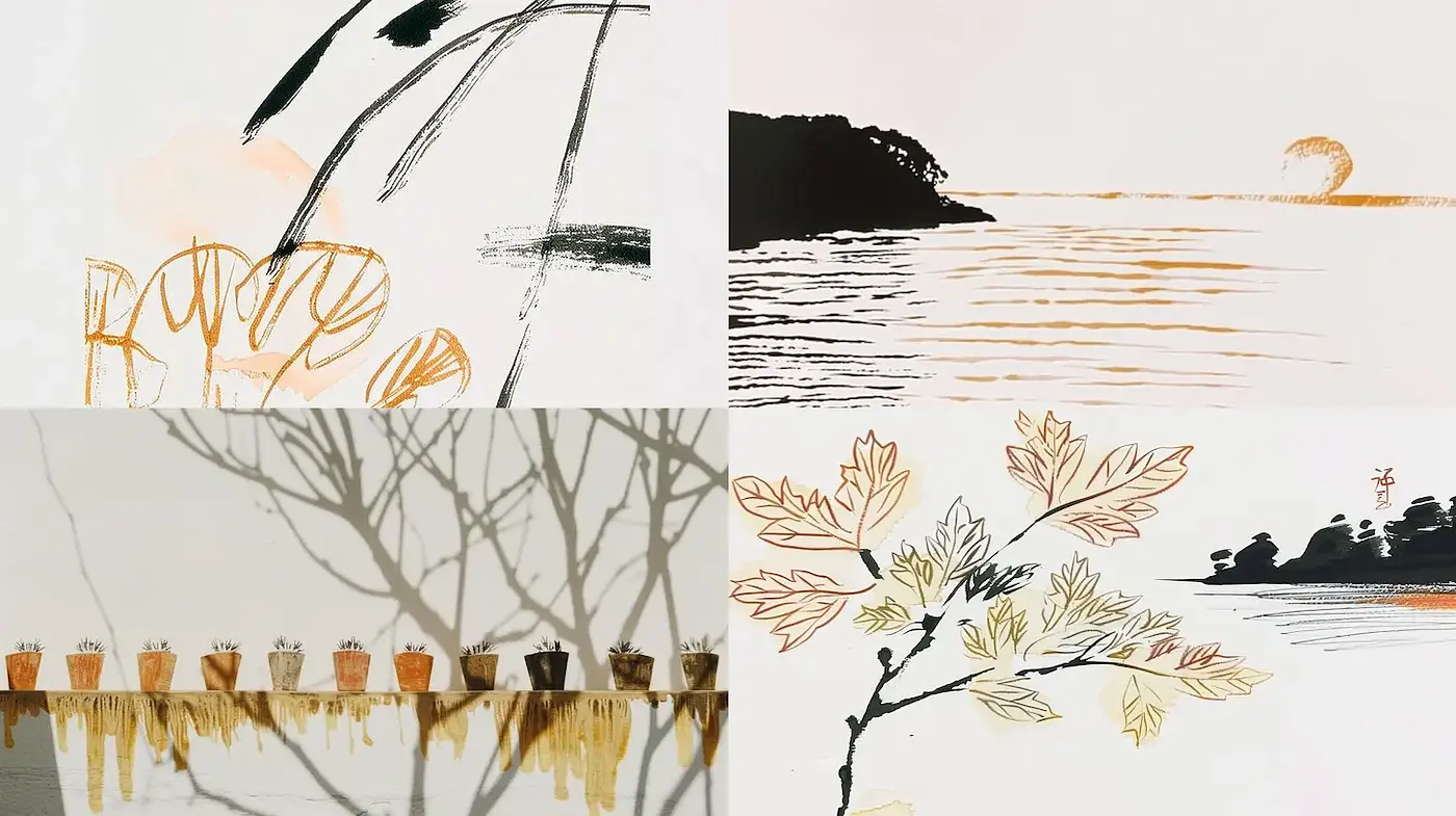 Elegant Minimalist Aesthetic with Organic Elements and Subtle Earthy Tones - Midjourney sref style