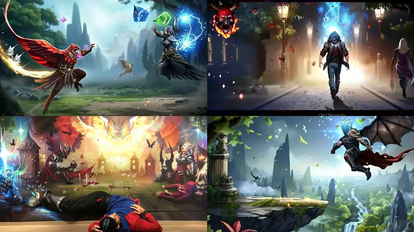 Ethereal Fantasy Enchantment: A Journey Across Mystical Landscapes and Dynamic Magical Battles - Midjourney sref style