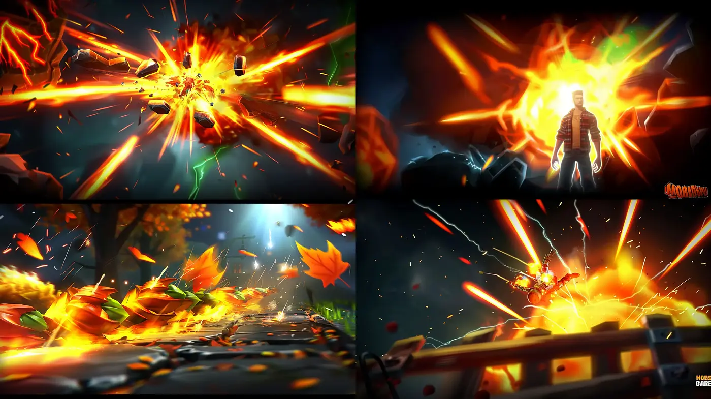 Dynamic Brushstroke Explosions in Luminous Autumnal Hues - Midjourney sref style