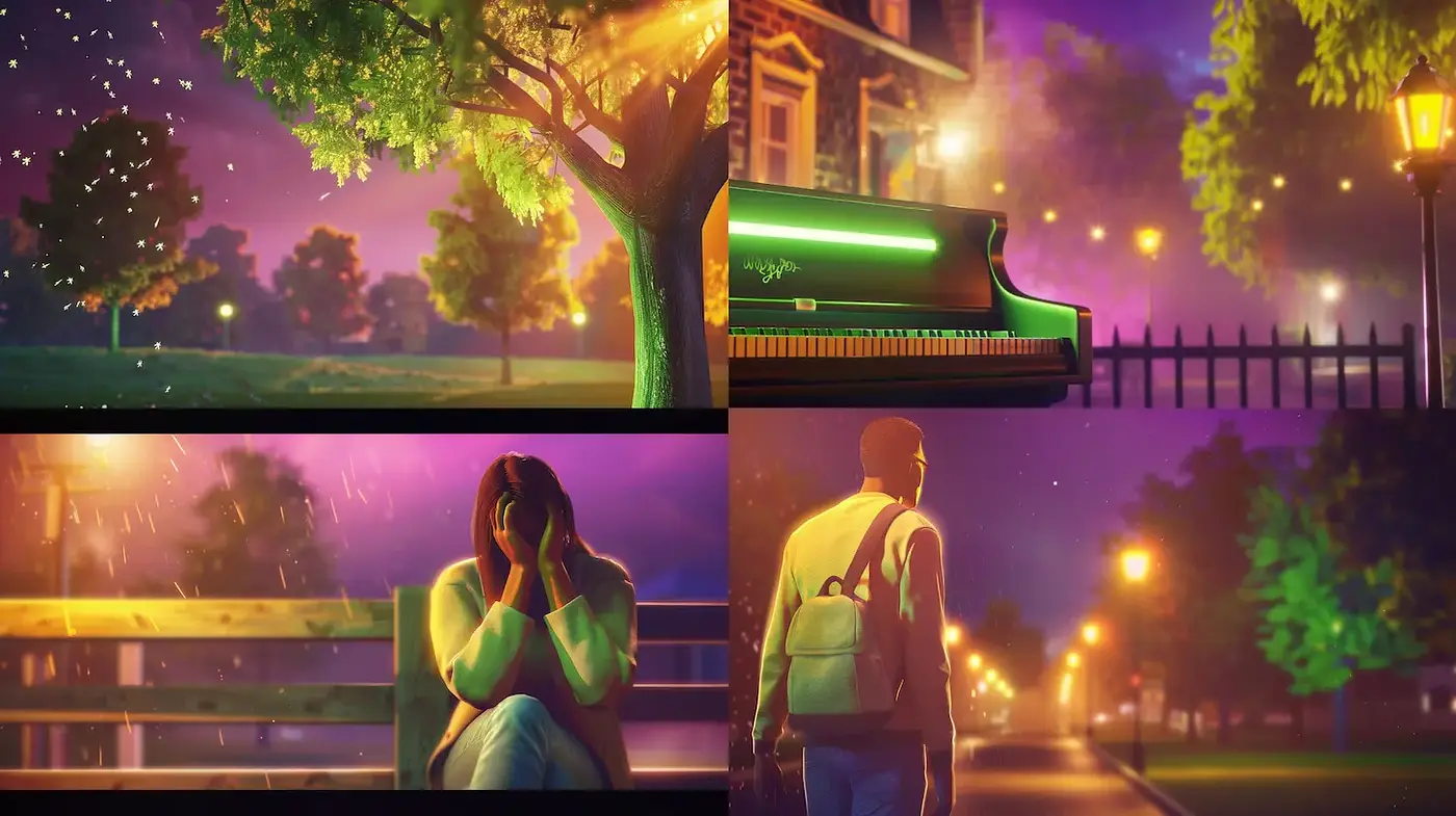 Dreamy and Ethereal Nighttime Scenes with a Touch of Melancholy - Midjourney sref style