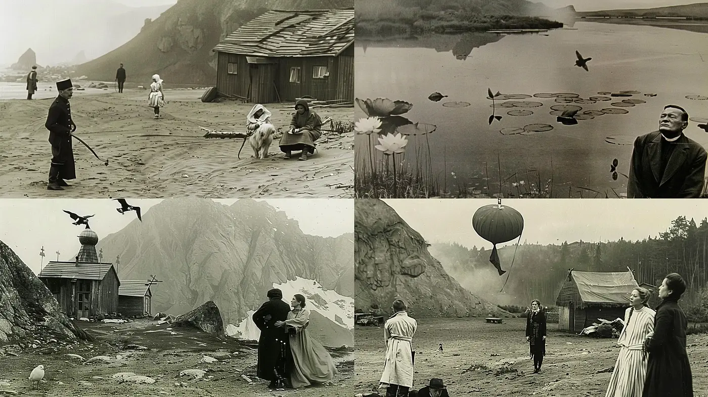 Sepia Serenity: A Homage to Timeless Monochrome Landscapes - Midjourney sref style